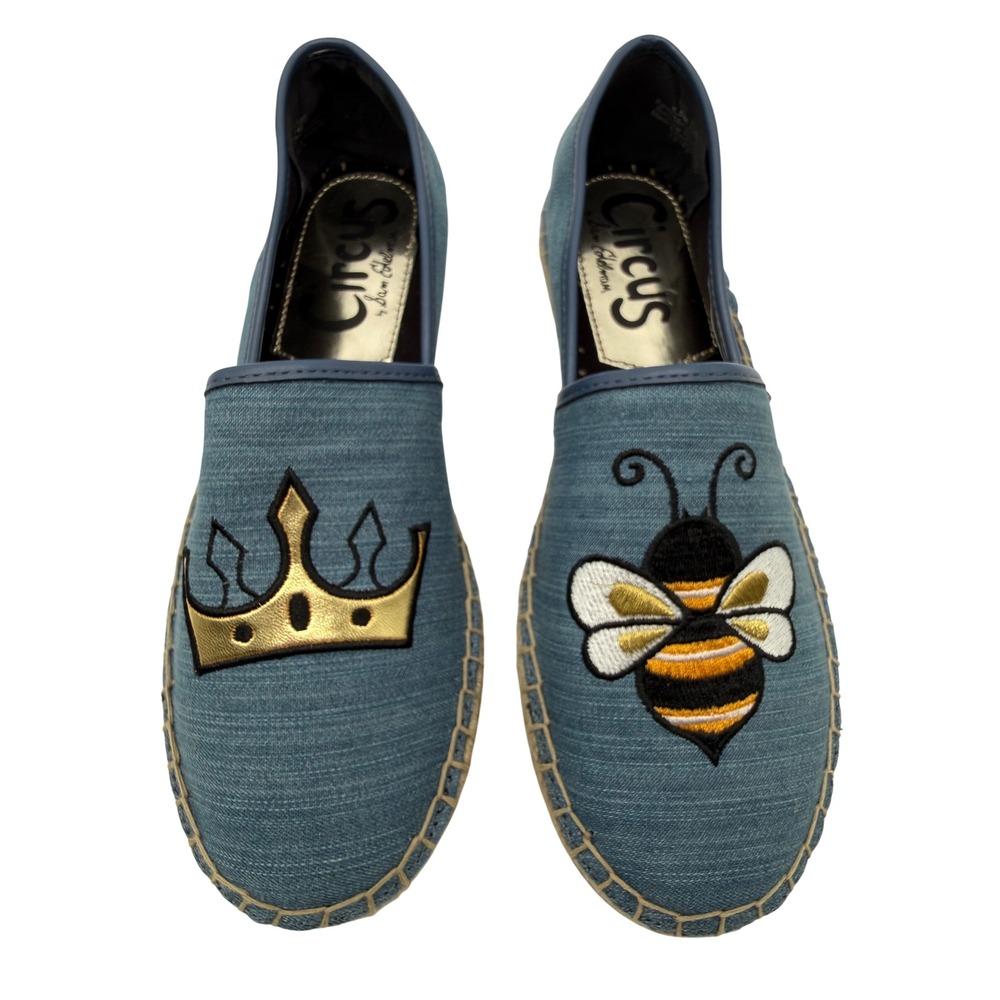 Circus by Sam Edelman Espadrilles Womens 6.5 Blue Excellent Bee Crown Denim